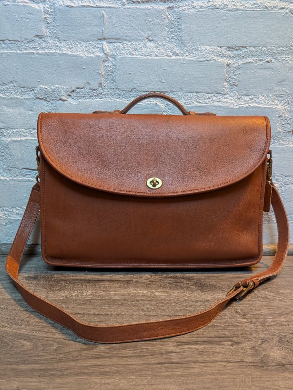 Vintage Coach Lexington Style Leather Briefcase - British Tan